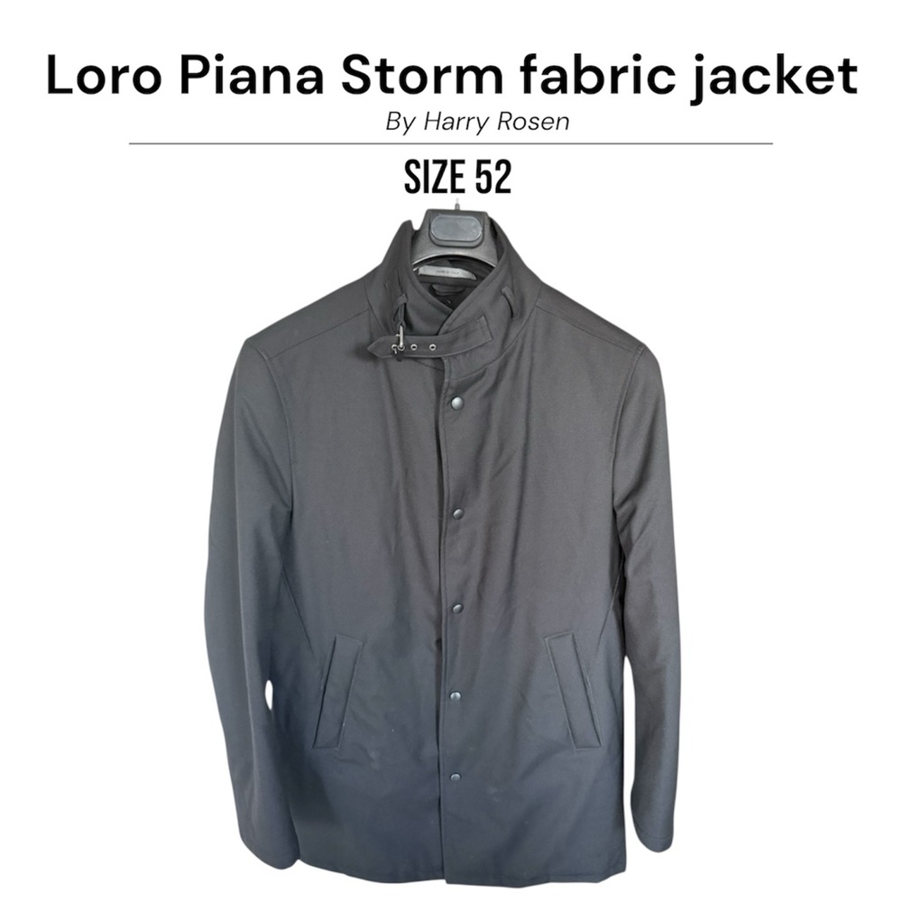 Loro Piana Men's Black Storm Sytem fabric Jacket